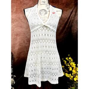 Arena Mesh Halter Neck Coverup - Cream - size M